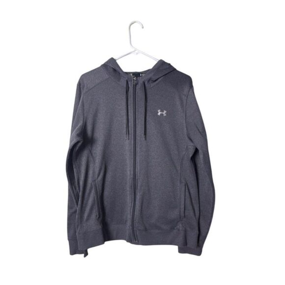 Under Armour Mens XL Gray Polyester Full-Zip Hoodie - Picture 1 of 5